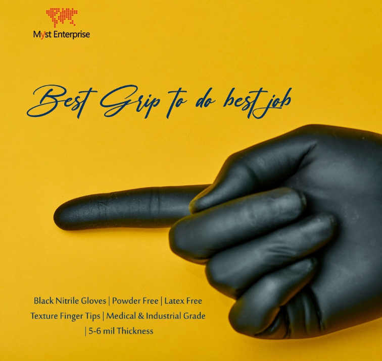 Black Nitrile Gloves