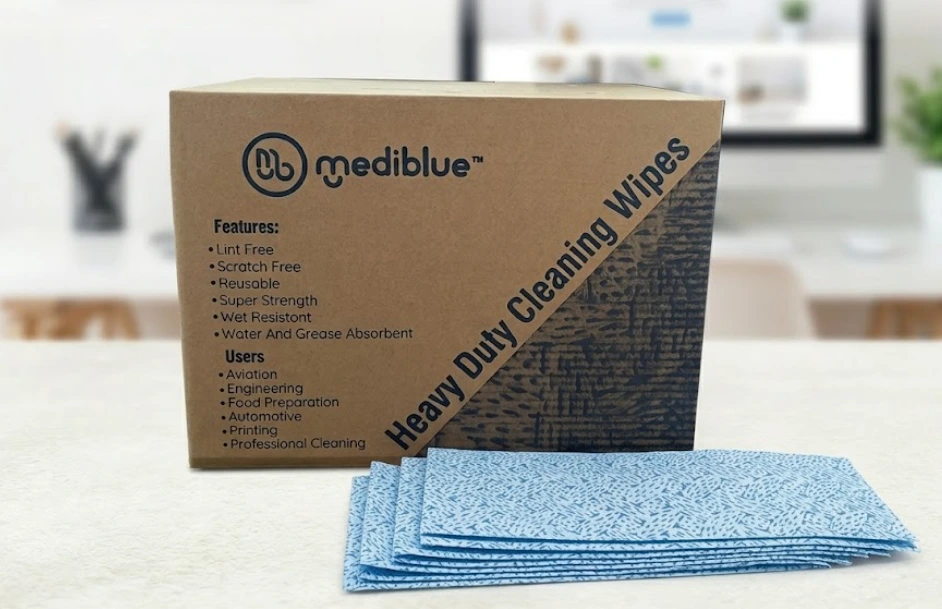 MediBlue heavy duty prep cleaning wipes